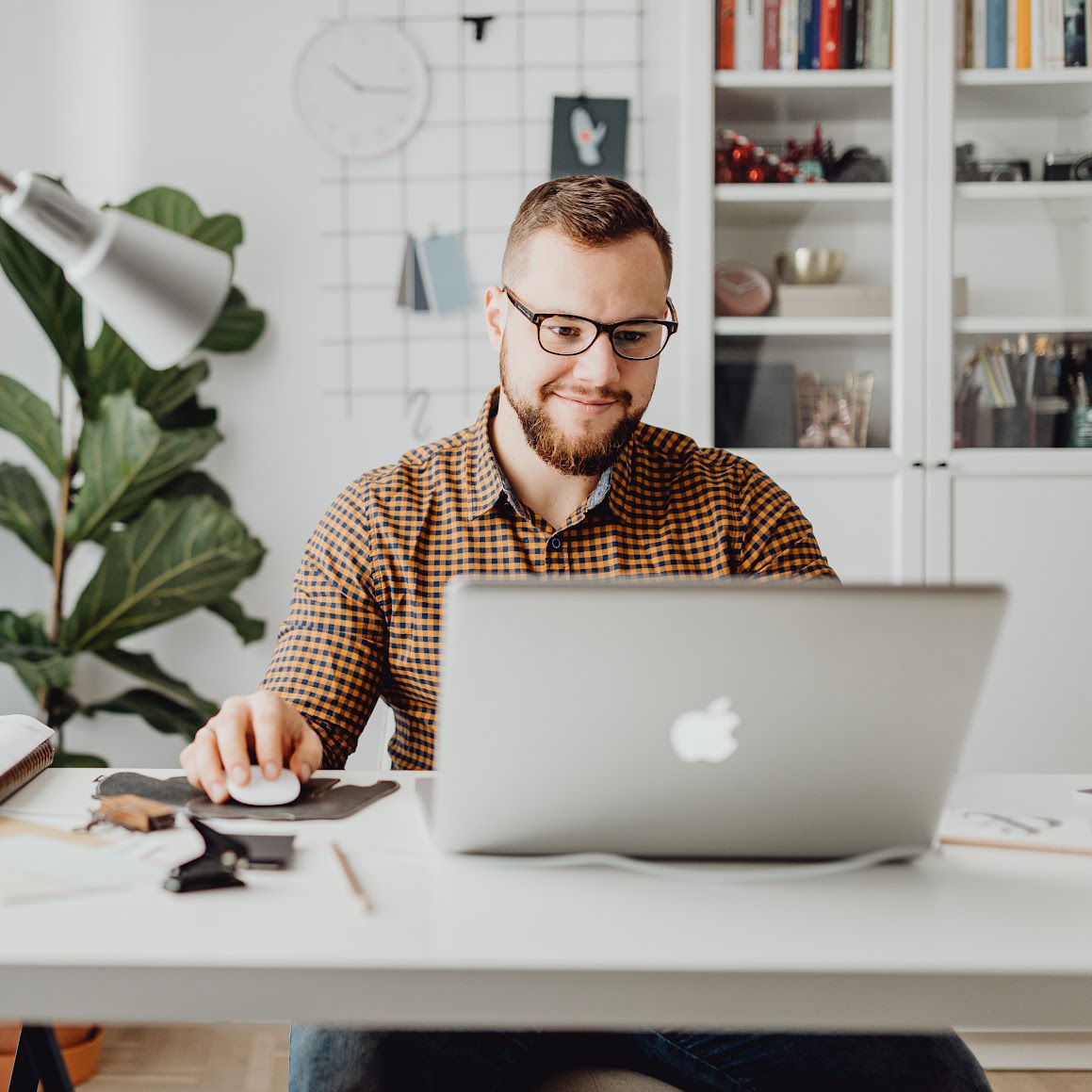 Man working on computer