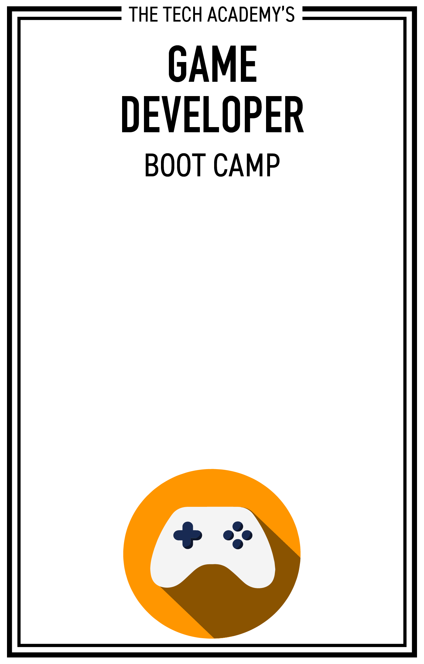 The Tech Academy Game Developer Boot Camp logo for online, Portland, Oregon, Denver, Colorado and Salt Lake City, Utah