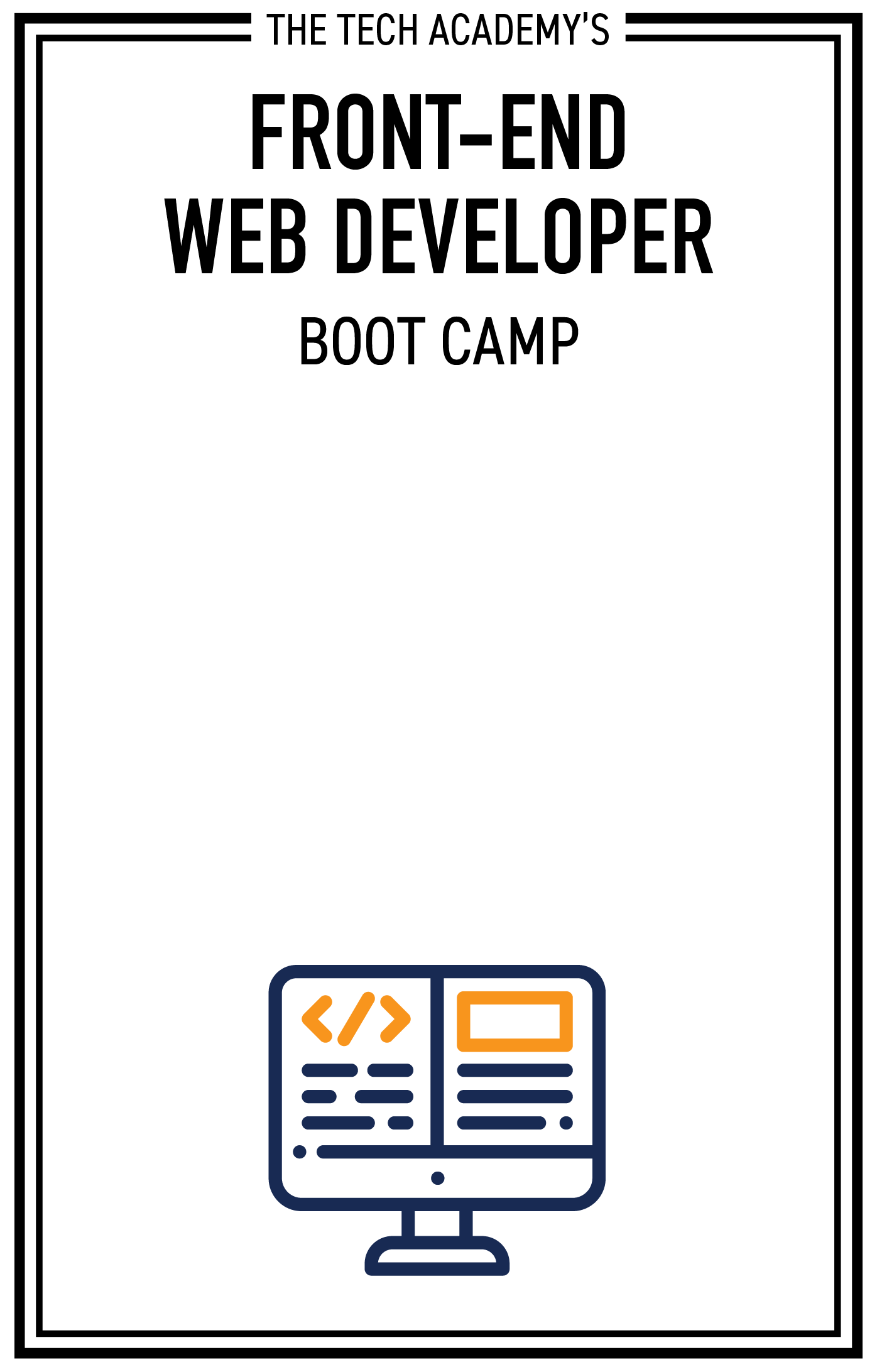 The Tech Academy Front End Web Developer Coding Boot Camp logo for online, Portland, Oregon, Denver, Colorado and Salt Lake City, Utah